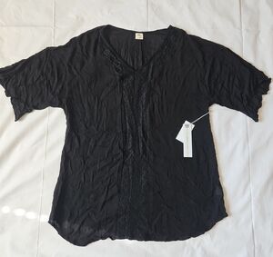 O'Neill Elegant Black Lace Blouse